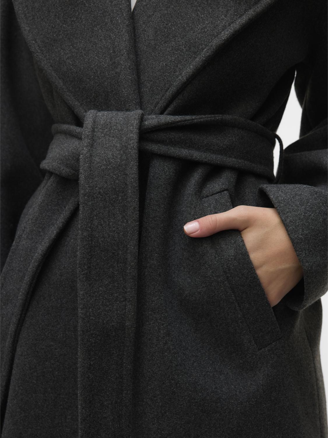 VMANNE Coat - Dark Grey Melange - VERO MODA & VILA Bergvik